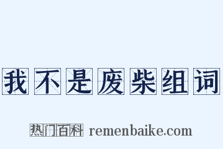 我不是废柴组词是什么意思的图片